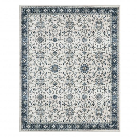 glitzhome Glitzhome 8" x 10" Oriental Ivory/ Blue Area Rugs
