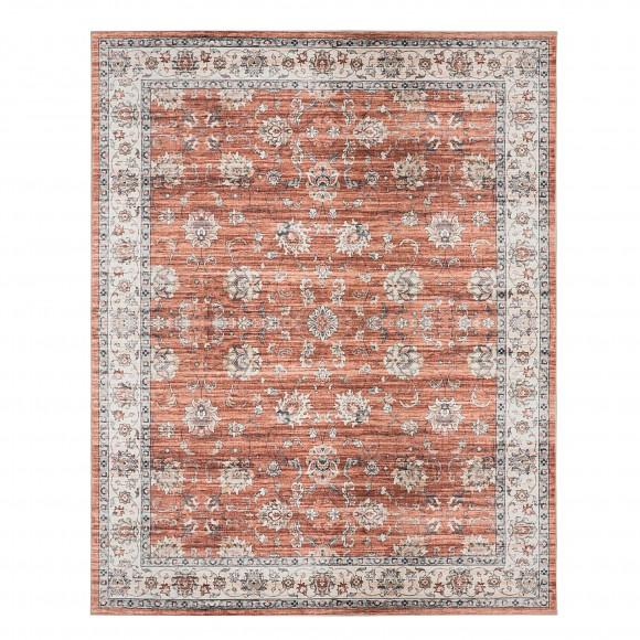 glitzhome Glitzhome 8" x 10" Oriental Red/ Ivory Area Rugs