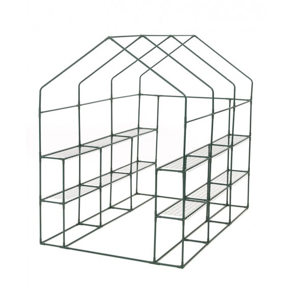 Glitzhome Glitzhome 84.25''W 12 Shelfves Walk-In Zipper PVC Greenhouse