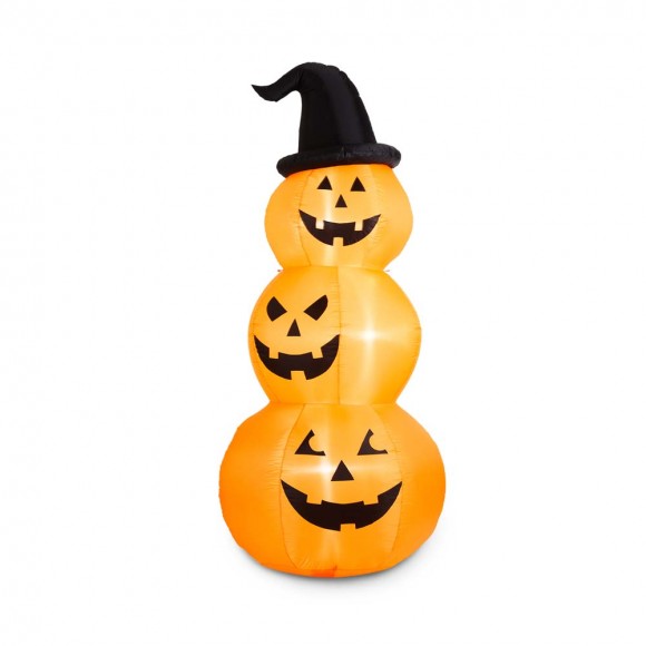 glitzhome Glitzhome 8ft Lighted Inflatable Stacked Jack-O-Lantern Pumpkins Decor