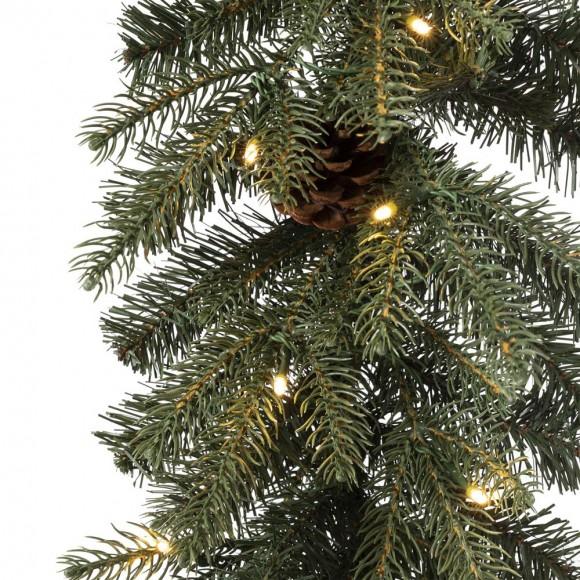 Glitzhome Glitzhome 9 Ft. Pre-Lit Greenery Pine Cone Christmas Garland With 50 Warm White LED Lights