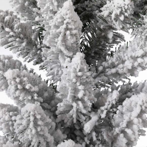 Glitzhome Glitzhome 9 Ft. Pre-Lit Snow Flocked Christmas Garland With 50 Warm White LED Lights