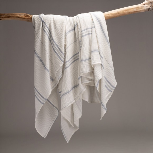 Glitzhome Glitzhome 90"L X 90"W Full Queen Cotton Stripe Quilt