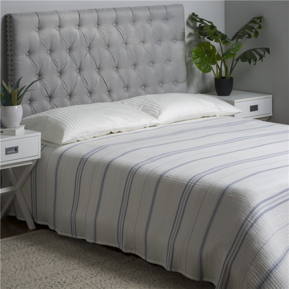 Glitzhome Glitzhome 90"L X 90"W Full Queen Cotton Stripe Quilt