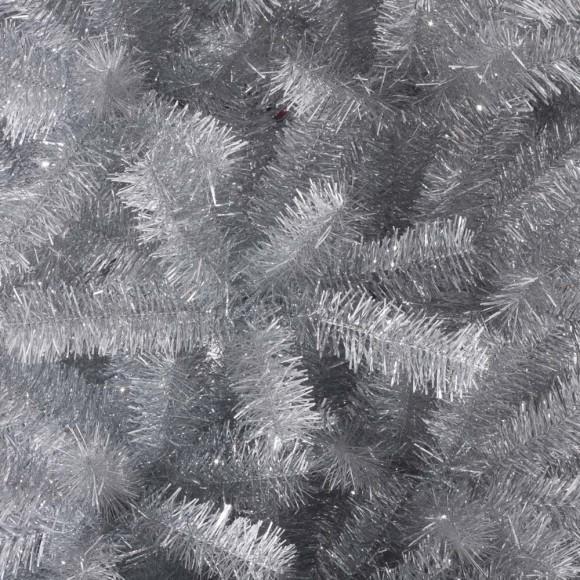 Glitzhome Glitzhome 9ft Silver Tinsel Artificial Christmas Tree