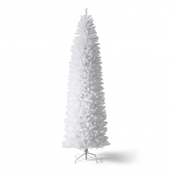 glitzhome Glitzhome 9ft White Pencil Tinsel Artificial Christmas Tree