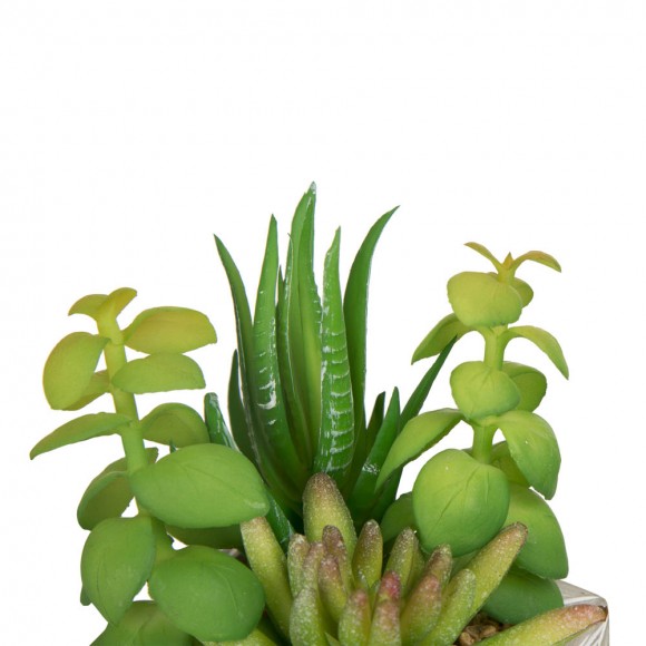 Glitzhome Glitzhome Artificial Succulent Plants In Cement Pots Set Of 3