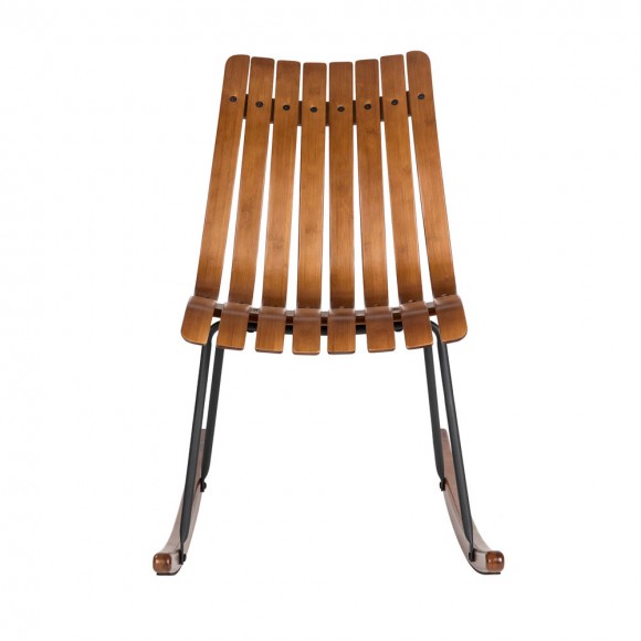 Glitzhome Glitzhome Bamboo Contoured Rocking Accent Chair