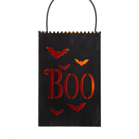 Glitzhome Glitzhome Black Halloween Metal Cutout "TRICK OR TREAT" Bucket Set Of 2