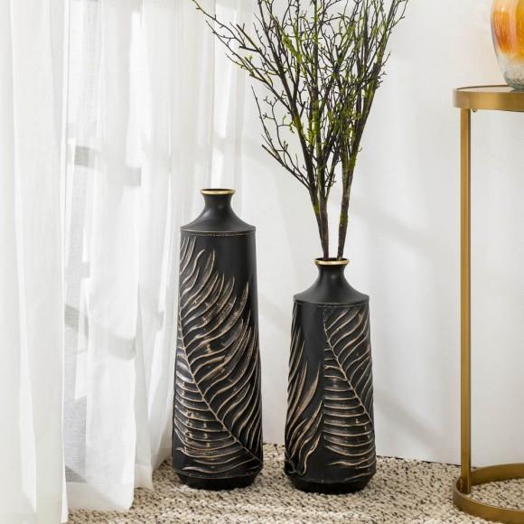 Glitzhome Glitzhome Boho Elegant Decorative Metal Table/Floor Vase Set Of 2
