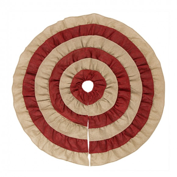 glitzhome Glitzhome Christmas Faux Burlap Tree Skirt