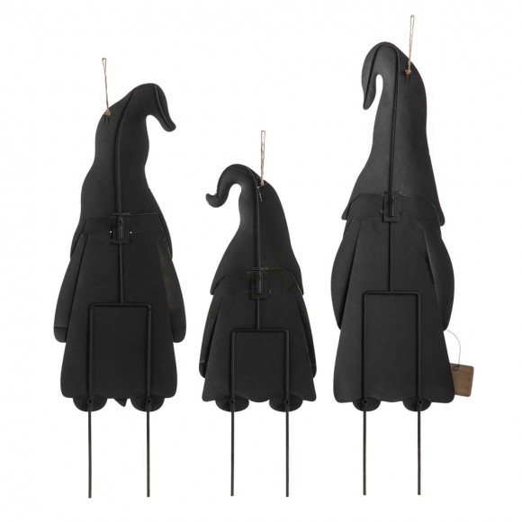 Glitzhome Glitzhome Christmas Metal Gnome Yard Stake Or Standing Decor Or Wall Decor Set Of 3