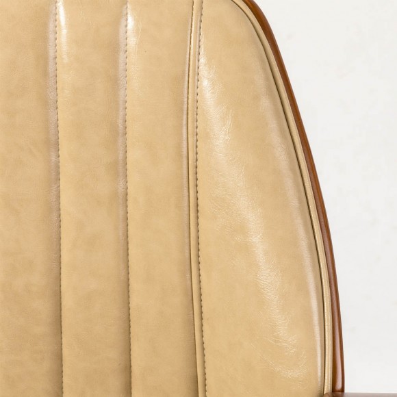 Glitzhome Glitzhome Cream Leatherette Adjustable Swivel Desk Chair/Task Office Chair