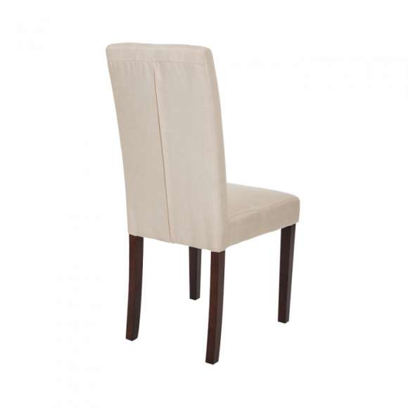 Glitzhome Glitzhome Cream White Upholstered Fabric Dining Chairs With Tufted Back Set Of 2