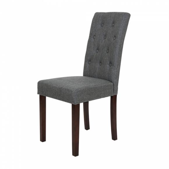 Glitzhome Glitzhome Dark Gray Upholstered Fabric Dining Chairs With Tufted Back Set Of 2
