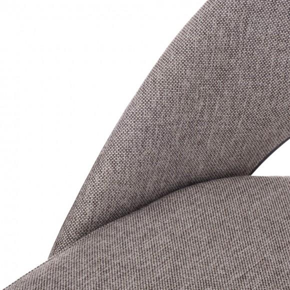 Glitzhome Glitzhome Dark Grey Mixing Fabric/Leatherette Bar Stool With Back And Tapered Metal Legs Set Of 2