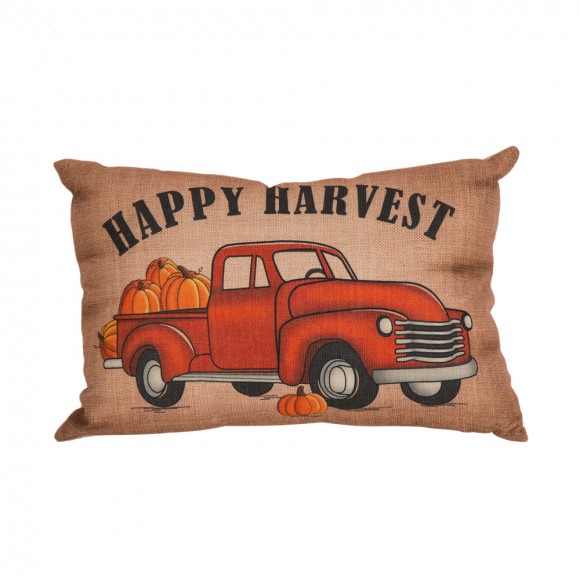 glitzhome Glitzhome Decorative Pillow Happy Harvest Truck Pillow