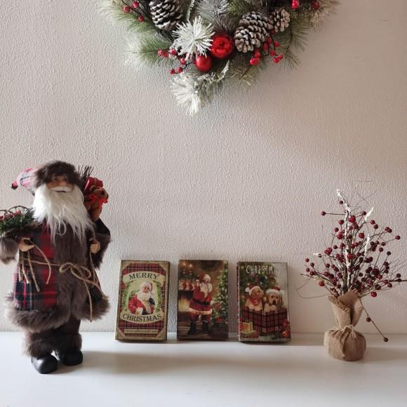 Glitzhome Glitzhome Decorative Vintage Book Shaped Christmas Book Box Set Of 3