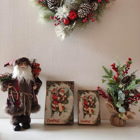 Glitzhome Glitzhome Decorative Vintage Storage Book Shaped Christmas Book Box Set Of 2