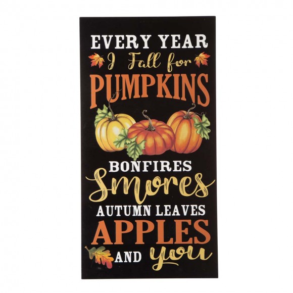 Glitzhome Glitzhome Double Sided Wooden Easel Porch Sign With One Changeable Sided Sign Board (Fall & Christmas)