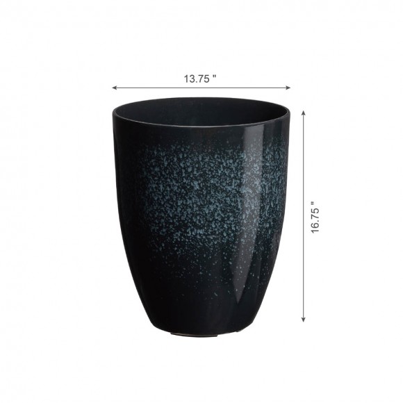 Glitzhome Glitzhome Eco-friendly Large Faux Ceramic Tall Bowl Plastic Pot Planters Set Of 2