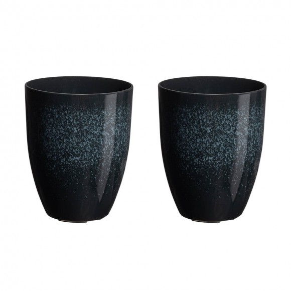 glitzhome Glitzhome Eco-friendly Large Faux Ceramic Tall Bowl Plastic Pot Planters Set of 2