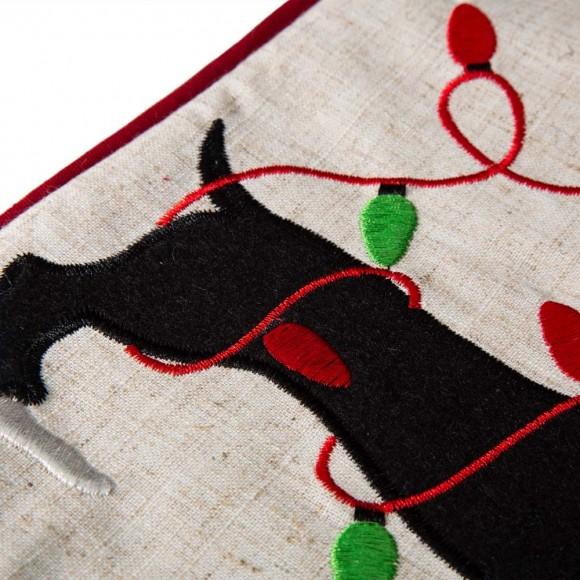 Glitzhome Glitzhome Fabric Christmas Stocking - Dachshund