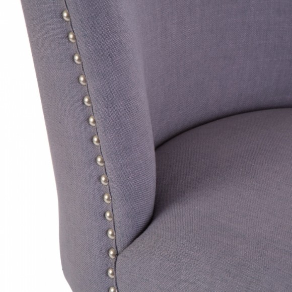 Glitzhome Glitzhome Fabric Dining Chairs Blue Gray Set Of Two