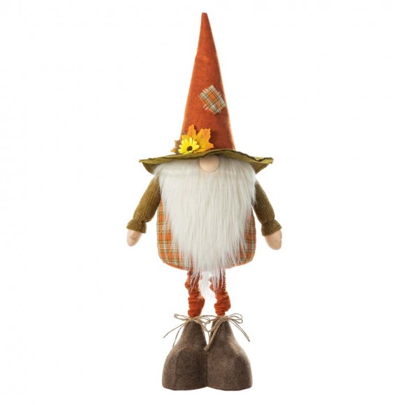 glitzhome Glitzhome Fall Telescoped Fabric Gnome Standing Decor