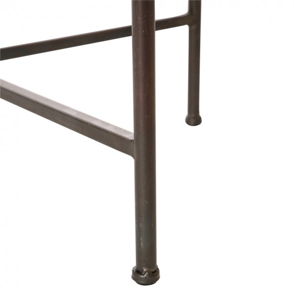 Glitzhome Glitzhome Farmhouse Galvanized Metal Serving Tray Table