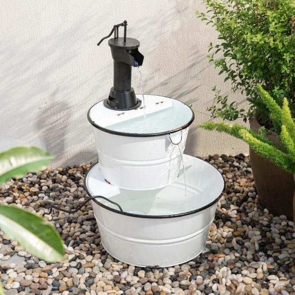 Glitzhome Glitzhome Farmhouse Metal Enamel Two Tier Fountain 31.5"H