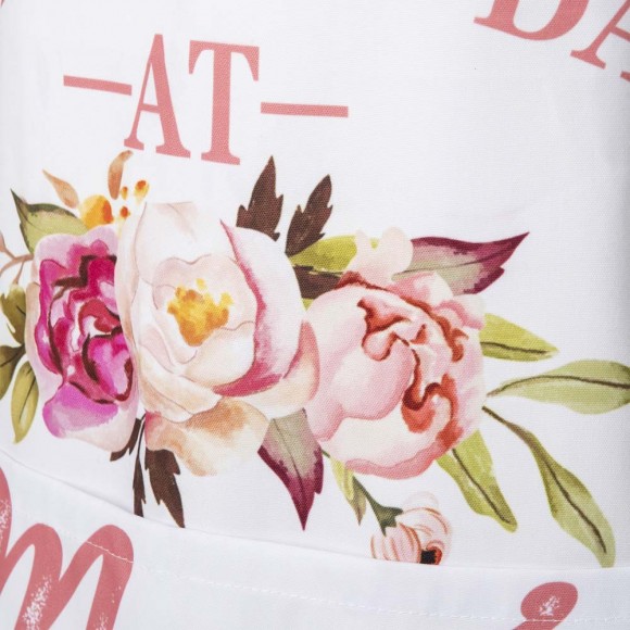 Glitzhome Glitzhome Faux Burlap Mother's Day Apron With 2 Roomy Pockets