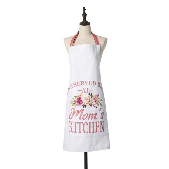 glitzhome Glitzhome Faux Burlap Mother's Day Apron with 2 Roomy Pockets