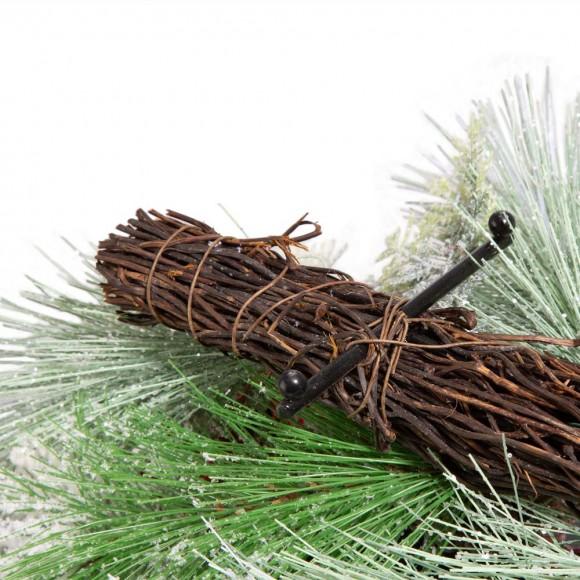 Glitzhome Glitzhome Glitted Berry Ornament Pinecone Candle Holder Centerpiece