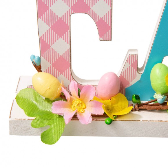 Glitzhome Glitzhome 16"L Wooden "EASTER" Table Decor