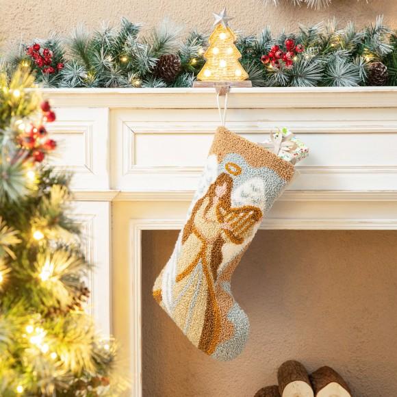 Glitzhome Glitzhome 20.00"L Hooked Stocking Angel