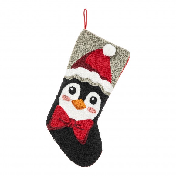 glitzhome Glitzhome 20.5"L Hooked Stocking Penguin