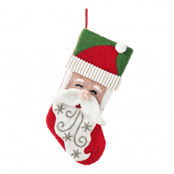 glitzhome Glitzhome 20.5"L Hooked Stocking Santa