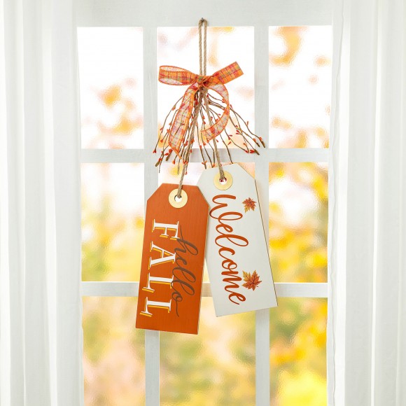 Glitzhome Glitzhome 24"H Fall Wooden Door Hanger