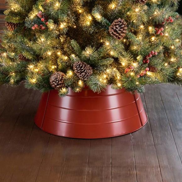 Glitzhome Glitzhome 26"D Red Metal Tree Collar