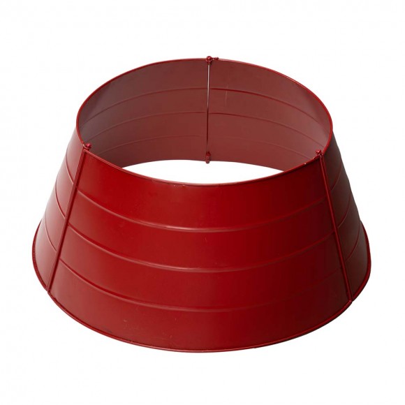 glitzhome Glitzhome 26"D Red Metal Tree Collar