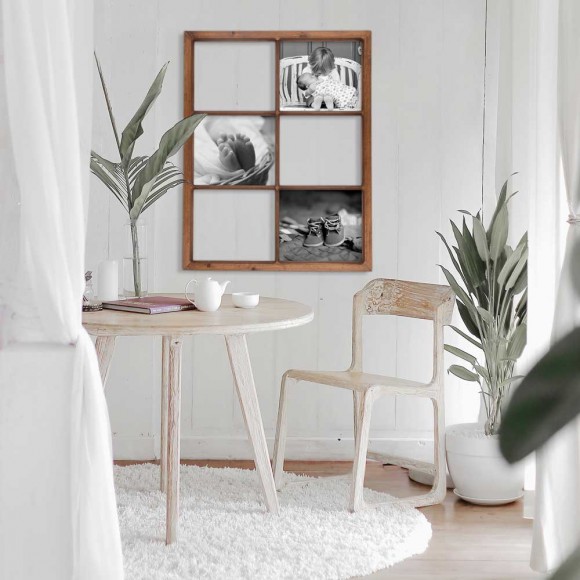 Glitzhome Glitzhome 28''L*22"H Wooden Window Frame