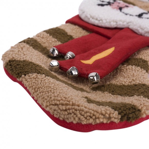 Glitzhome Glitzhome 2PK Hooked Stocking 3D Cat