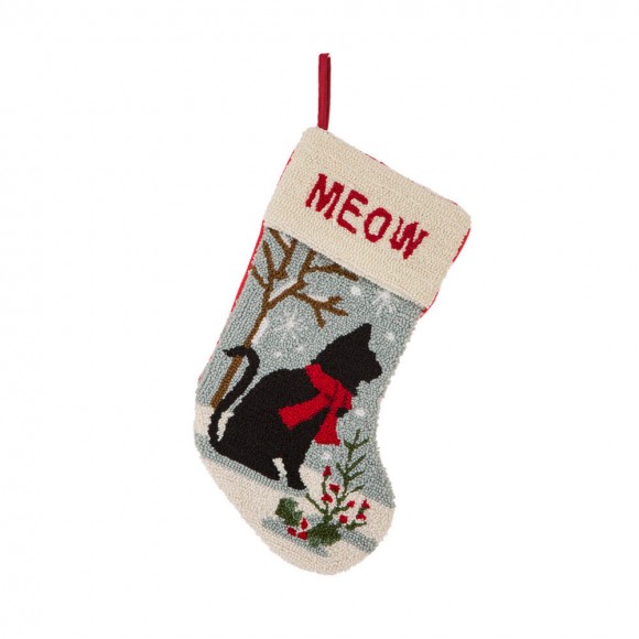 Glitzhome Glitzhome 2PK Hooked Stocking Cat