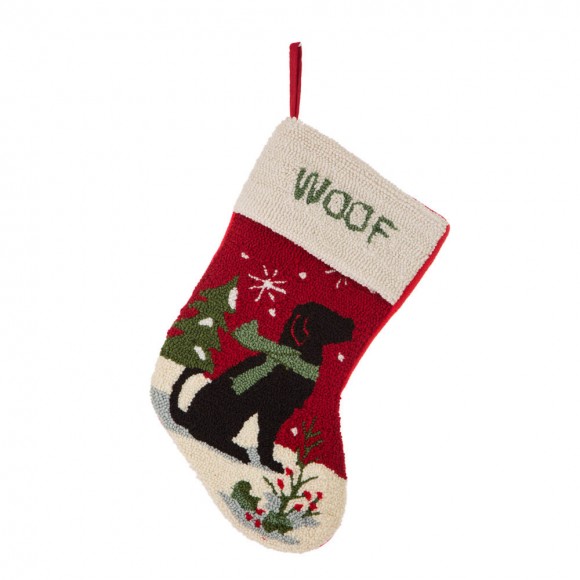 Glitzhome Glitzhome 2PK Hooked Stocking Dog