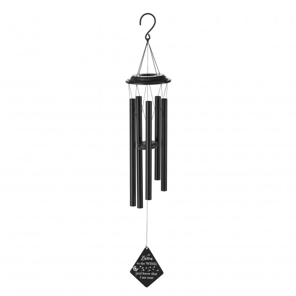 glitzhome Glitzhome 38"H Metal Black Windchime