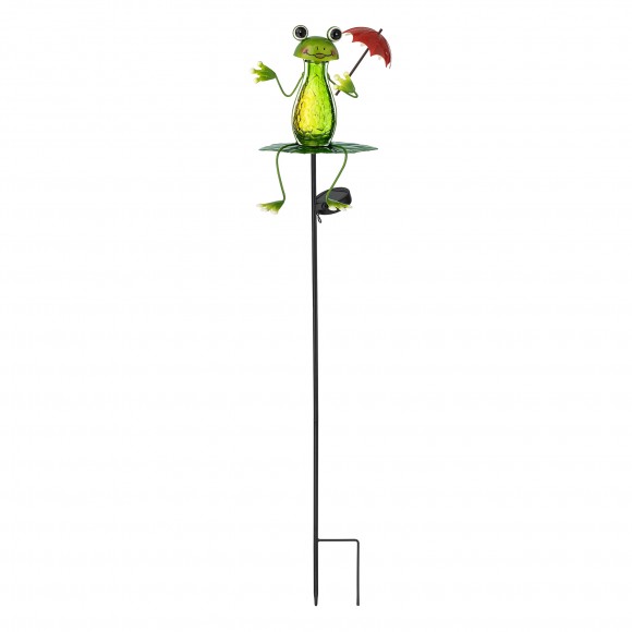 glitzhome Glitzhome 39"H Solar Frog Yardstake (KD)
