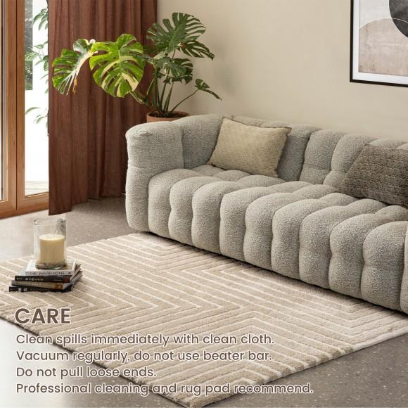 Glitzhome Glitzhome 5" X 8" Geometric Shag Area Rugs