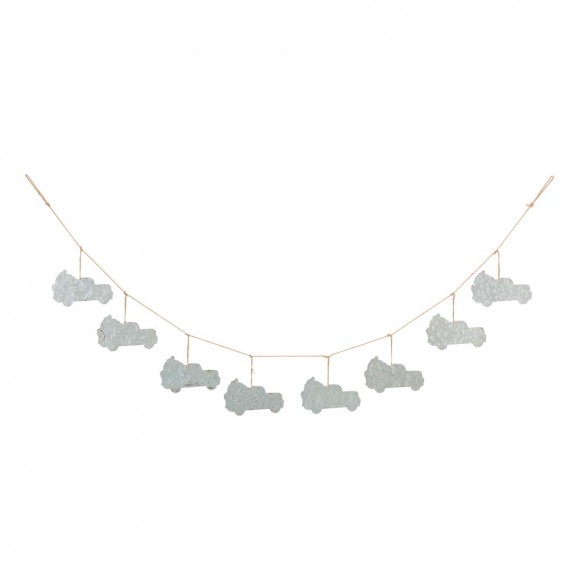 Glitzhome Glitzhome 72"L Fall Metal Trucks Garland