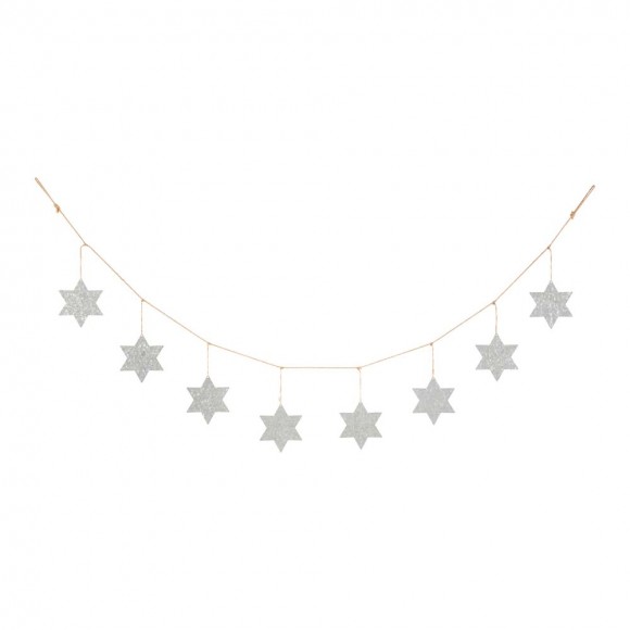 Glitzhome Glitzhome 72"L Metal Hanukkah Garland